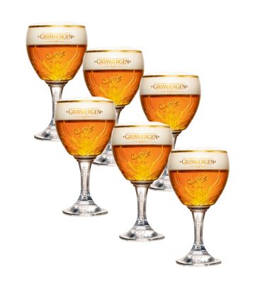 Grimbergen bierglazen op voet - 33cl - 6 stuks online kopen bij Bierkoelkast.nl