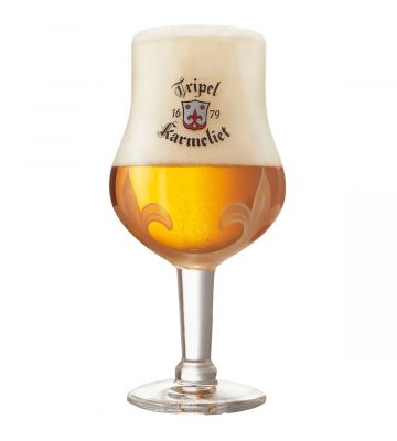 Tripel Karmeliet bierglas op voet - 33cl koop je bij Bierkoelkast.nl