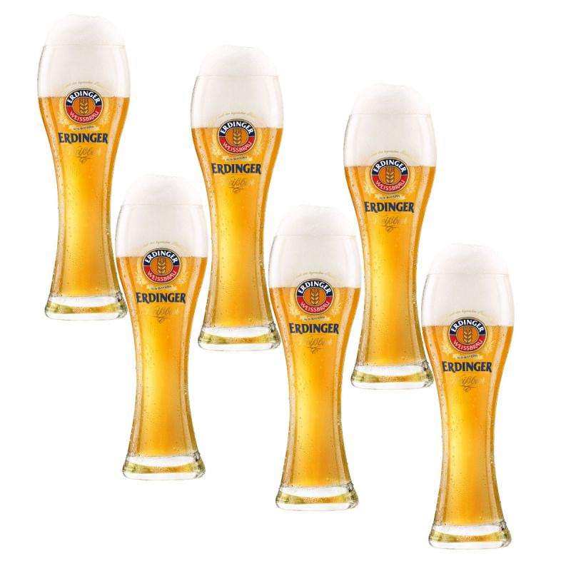 Erdinger bierglazen - 50cl - 6 stuks