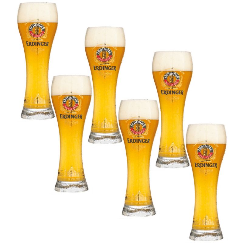 Erdinger bierglazen - 50cl - 6 stuks