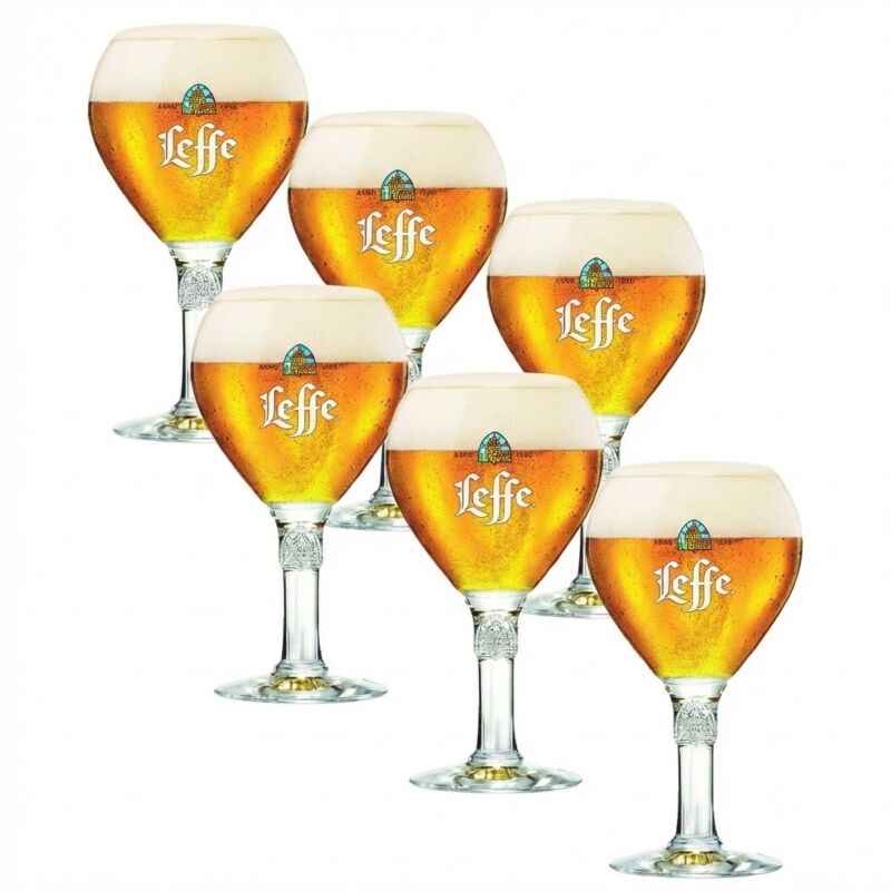 Leffe bierglazen op voet - 33cl - 6 stuks