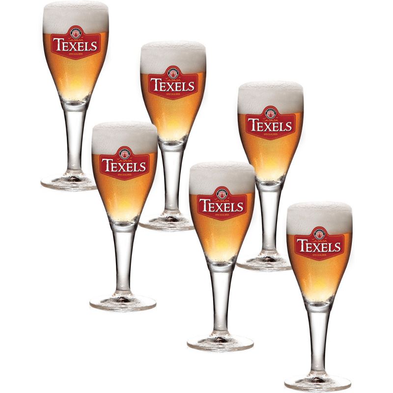 Texels bierglazen op voet - 30cl - 6 stuks